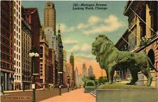 Vintage Postcard- MICHIGAN AVENUE, CHICAGO, IL. picture