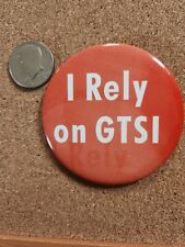 Vintage I Rely On GTSI Computer pinback button  picture