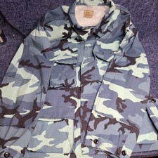 Vintage Rothco Tactical Battle Dress BDU Jacket Blue Camo USA Made Mens XL/R picture
