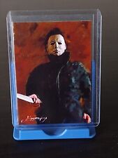 F23 Michael Myers #3 Halloween ACEO Art Card Edward Vela Signed 50/50 picture