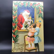 Merry Christmas  victorian style Tin Metal Sign vintage reproduction picture