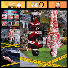 2 Packs 6ft Hanging Corpse Props - Scary Dead Body Bags for Halloween Decor picture