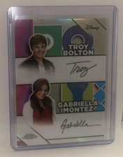 2026 Topps Chrome Disney Troy Bolton Gabriella Montez Facsimile Dual Auto 25/28 picture