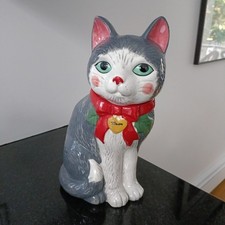 NEW Anthropologie Peluche Minon Cat Cookie Jar Ceramic Stoneware 13