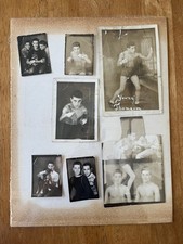 Lot Vintage black and white antique rare boxing photos kid thomasian fitchburg picture