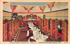 Parisienne Cocktail Grill, Denver, Colorado, Early Linen Postcard, Unused picture