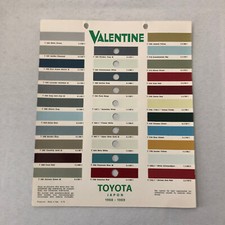 1968 1969 Toyota Car Paint Chip Color Sample Sheet Valentine picture