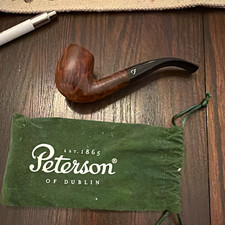 Peterson of Dublin Tobacco Pipe tally ho line shape 03 with Drawstring Pouch picture