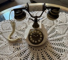 Vintage Horchow Neiman Marcus Marble & Brass Telephone – Made in Italy (~2001) picture
