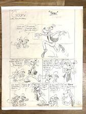 Disney Comic Proof Sketch Original Signed Cal Howard Goofy “Twins” picture