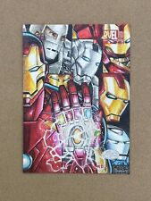 UD Marvel Annual 20-21 Sketch Cards Iron-man by Jason Saldajeno picture