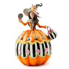 Mackenzie - Childs Trick or Treat Illuminated Witch Figurine NEW picture