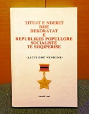 Albania Albanien Albanie 1982 Medal Orders Militaria Class Communist Era Book picture