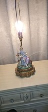 Vintage Wescal Porcelain Cherub Table Lamp Hollywood Regency Meissen Style picture