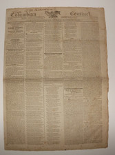 Columbian Centinel Number 3,226 Boston, Wednesday Morning March 8 1815 Newspaper picture