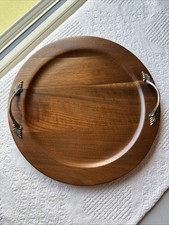 VTG Ozark Black Walnut Serving Plate with Handles 12