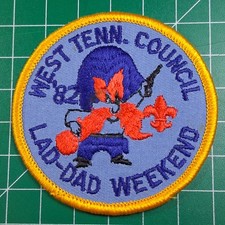 Vintage 1982 Boy Scouts of America West Tenn. Council Lad-Dad Weekend Patch picture