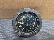 WW2 Hamilton/Elgin 37500 Five-Dial Aircraft Clock AN5741-1, Working,  Navy 8 Day picture