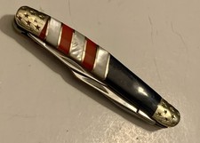 Vintage Ridge Runner Pocket Knife 3 Blade Folding. Patriotic . MOP picture