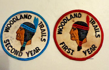 Vintage Woodland Trails First and Second Year Scout Patches Lot of 2 picture