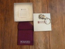 Vintage Danforth Pewterers Silver Frog Key Chain NEW in Gift Box 1 -3/4
