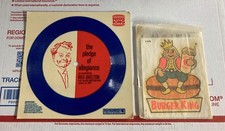 VINTAGE Burger King Promos - Decal & Record - 60s-70s - Lindgren Turner Co. picture