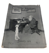 Cincinnati Telephone Bulletin Bell Telephone System January 1924 Ohio History picture