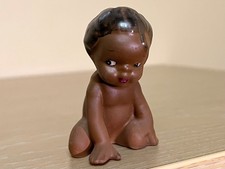 Vintage Brownie Downing Pottery Figurine Aboriginal Piccaninny Ceramic 7 cms picture