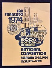 1974 SCCA Sports Car Club of America Poster San Francisco Convention Golden Gate picture
