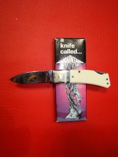 Vintage Precise Mountain Shadows Silver Lightning Lockback Folding Knife picture