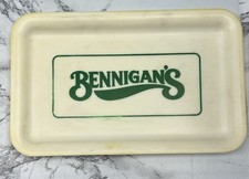 Vintage Bennigan's Restaurant Check Tray Green Logo Memorabilia Rare Collectible picture