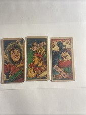 Vintage 1950s Japanese Menko Cards Lot of 3 Showa Retro Manga Comic Art Rare picture