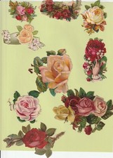 1880's-90's Lot of 9 Die Cut Lovely Wild Roses Embossed picture