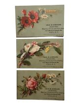 3 VICTORIAN TRADE CARDS c1880s CHAS SCHILLER JEWELER GEO M HAYES 1881 UTICA B51 picture
