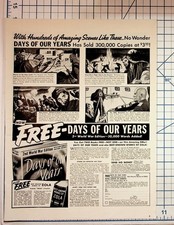 1940s Days of Our Years Book Ad WWII Palestine Haile Selassie Zola Ephemera picture
