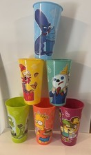 NEW LIMITED Jack In The Box Simpsons Glow In The Dark Cups Full Set Of 6 picture