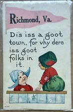 1914 Richmond, Virginia Vintage Postcard. Dis Iss A Goot Town picture