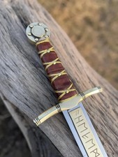Handmade Merlin Excalibur Sword, Legend of King Arthur Magician Sword With Sheat picture