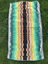 VTG Royal Terry Geometric Southwestern Beach Towel Colorful Brazil 30x56 picture