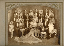 Antique Brooklyn Wedding Party Photo Judrich Studio 1910s 1920s picture