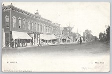 La Harpe Illinois Main Street Storefronts Postcard picture