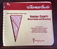 Vintage Thomas Map Sonoma County Street Guide Directory Spiral Bound picture