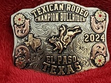 Texican Bull Riding Rodeo Championship Trophy Buckle☆El Paso Texas☆2024☆Rare☆879 picture
