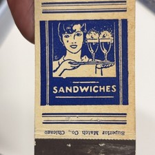 Matchbook Cover The Willows Restaurant Fredon New Jersey Art Deco picture