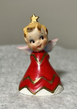 Vintage 1956 Geo Z Lefton HH 80112 Naughty Sisters Angel Bell Ornament Slingshot picture