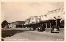 Forsyth GA Georgia Street Scene RPPC Photo Postcard COPY picture