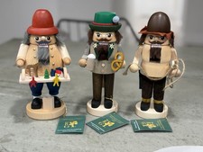 3 new Erzgebirgische Volkskunst Seiffen Germany Nutcracker Richard Glasser 8” picture