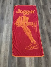 Vintage 70s Gindi International Ocean Tide “Joggin” Beach Towel 100% Cotton Retr picture