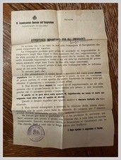 Italian Emigration Document Palermo Sicily America 1932 Paper Ephemera picture