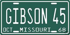 Bob Gibson St. Louis Missouri 1968 License plate picture